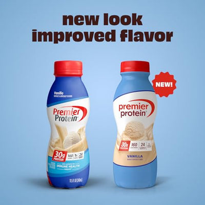 Premier Protein Shake, Chocolate, 30g Protein 1g Sugar 24 Vitamins Minerals Nutrients to Support Immune Health, 11.5 fl oz (Pack of 12)