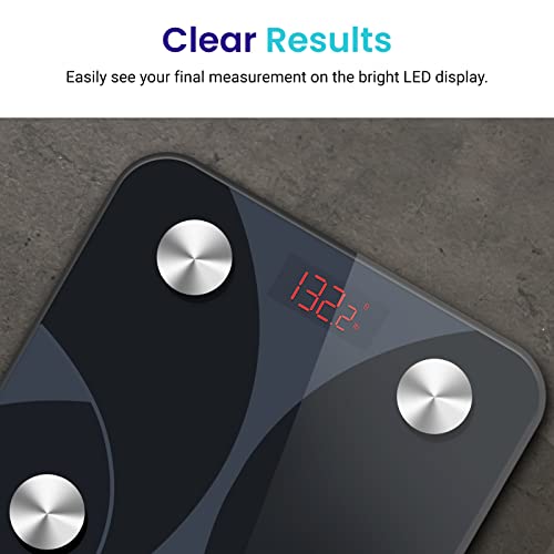 Etekcity Smart Rechargeable Scale for Body Weight, BMI, Fat, Muscle Mass, FSA&HSA Eligible, Digital Bathroom Scale with 13 Metrics, Secret Mode, Bluetooth Connect to Free Apps, Rainbow White