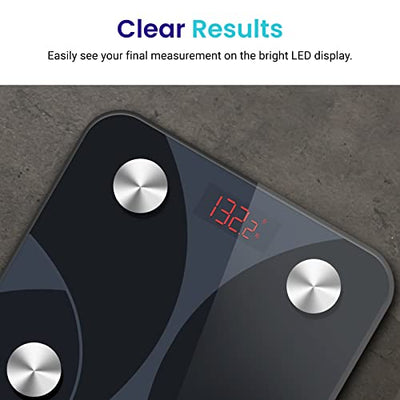Etekcity Smart Rechargeable Scale for Body Weight, BMI, Fat, Muscle Mass, FSA&HSA Eligible, Digital Bathroom Scale with 13 Metrics, Secret Mode, Bluetooth Connect to Free Apps, Rainbow White