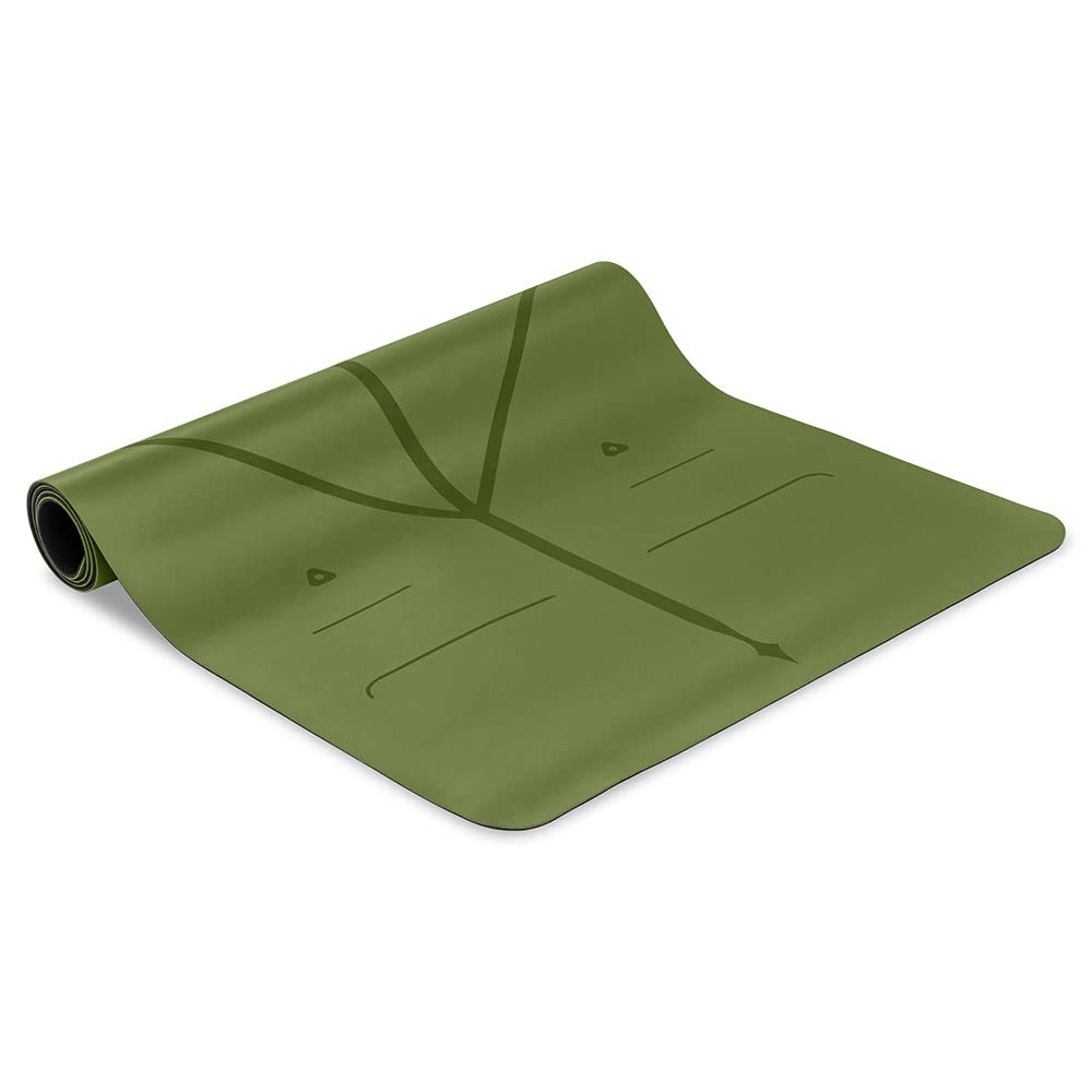 Liforme Original Yoga Mat – Free Yoga Bag Included - Patented Alignment System, Warrior-like Grip, Non-slip, Eco-friendly, sweat-resistant, long, wide, 4.2mm thick mat for comfort