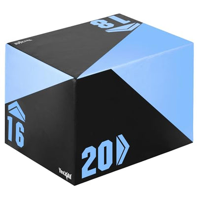 Yes4All 3 in 1 Foam Plyometric Jump Box for Training & Conditioning - Plyo Jump Box for Fitness Workout Exercise