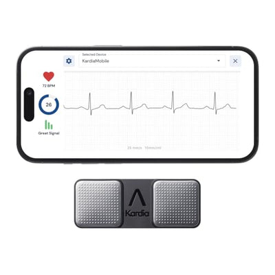 KardiaMobile 1-Lead Personal EKG Monitor – Record at Home – Detects AFib & Irregular Arrhythmias – Easy Results in 30 Seconds – Works w/Most Smartphones