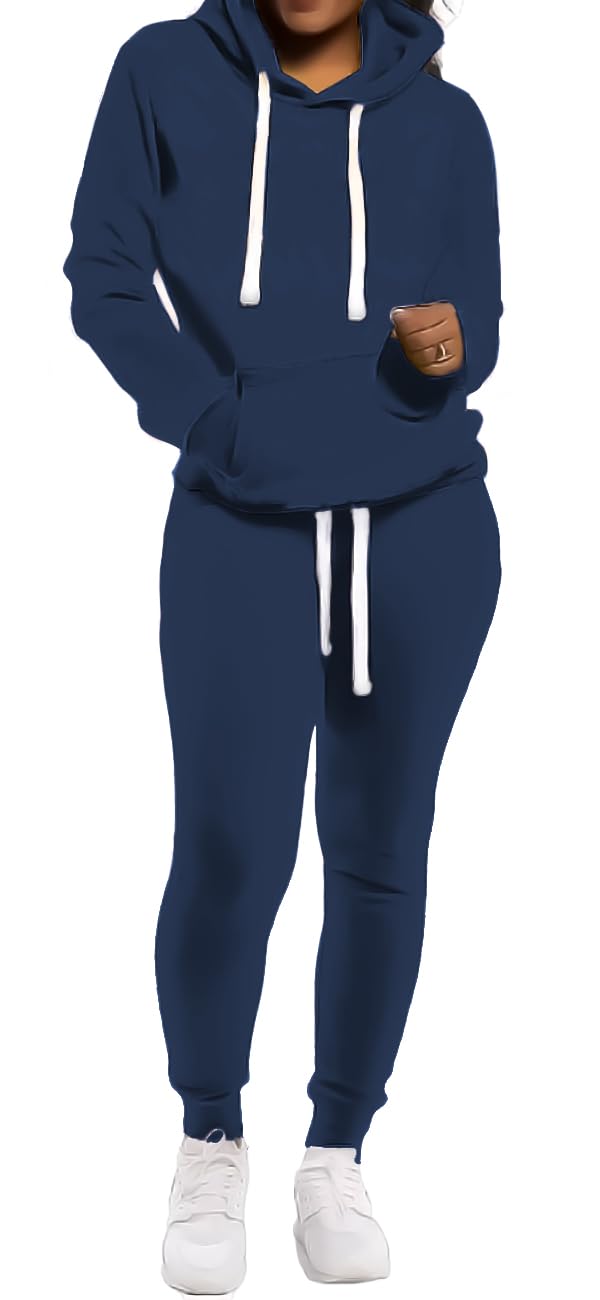 TOPONSKY Womens 2 Piece Tracksuit Long Sleeve Warm Up Outfit Patchwork Pants Set