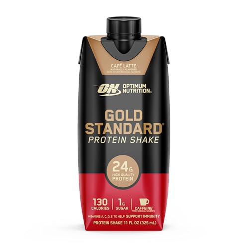 Optimum Nutrition Gold Standard Protein Shake, 24g Protein, Ready to Drink Protein Drinks, Chocolate, 11 Fl Oz, 12 Count (Pack of 1) (Packaging May Vary)