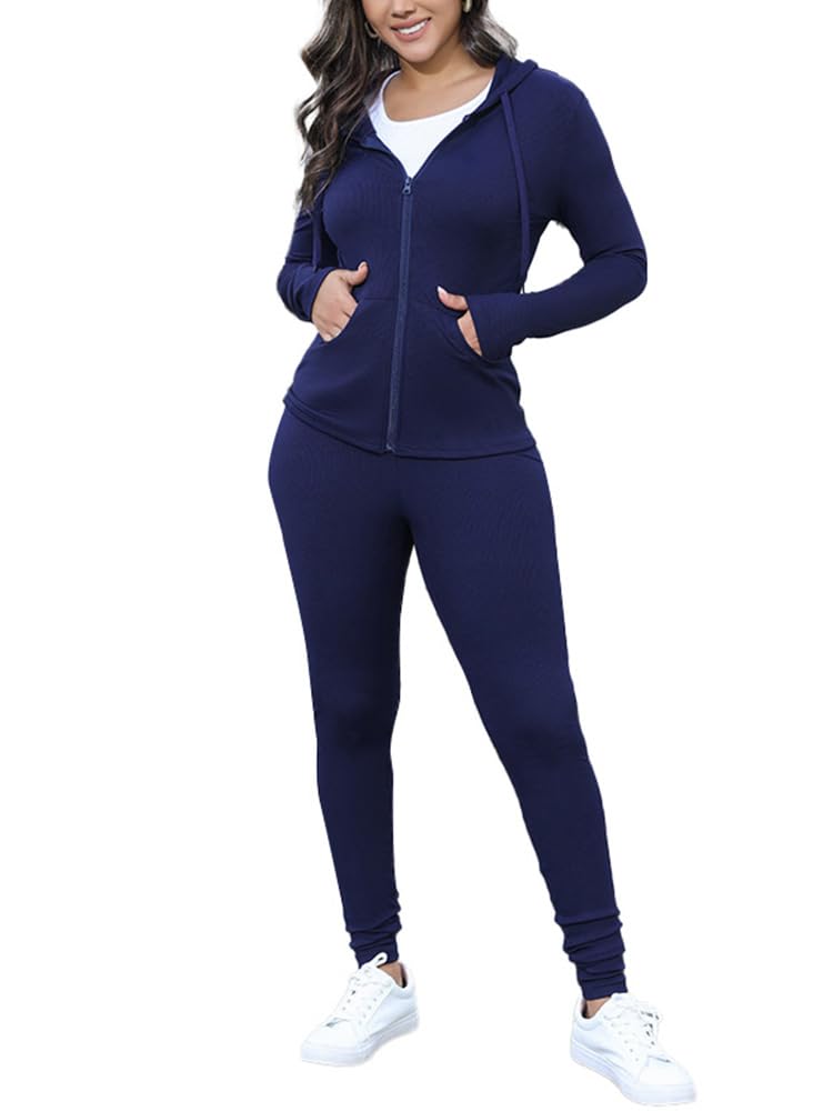 Nimsruc Two Piece Outfits for Women Casual Bodycon Sweatsuits