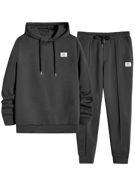 JMIERR Men's 2 Piece Outfits Hoodie Sweatshirt Tracksuit & Joggers Sweatpants Sweatsuit Set
