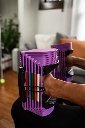 PowerBlock Sport 24 Adjustable Dumbbells, 3-24 lb. Durable Steel Build, Innovative At Home Workout Equipment, All-in-One Strength Training