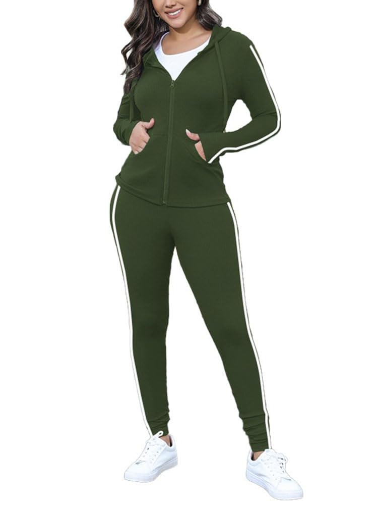 Nimsruc Two Piece Outfits for Women Casual Bodycon Sweatsuits