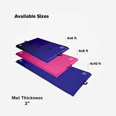 We Sell Mats - 4 ft x 6 ft x 2 - Personal Fitness & Exercise Mat for Home Workout - Lightweight and Folds for Carrying – All Purpose Gym Mat – Thick Mat for Yoga, Pilates, Stretches, Floor Exercises