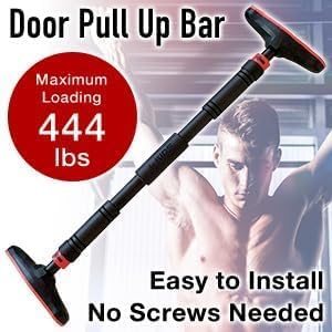 Japard Pull Up Bar for Doorway, Strength Training without Screws, Adjustable Door Frame 27"-41" Width, No-Damage Hanging Equipment for Home Gym, Upper Body Workout