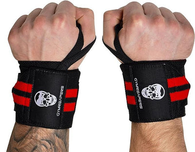Gymreapers Weightlifting Wrist Wraps (IPF Approved) 18" Professional Quality Wrist Support with Heavy Duty Thumb Loop - Best Wrap for Powerlifting Competition, Strength Training, Bodybuilding