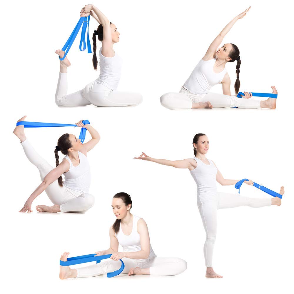 2 Pack Yoga Blocks 9"x 6"x 4" EVA Foam Blocks with Strap, High Density Block for Support and Deepening Poses
