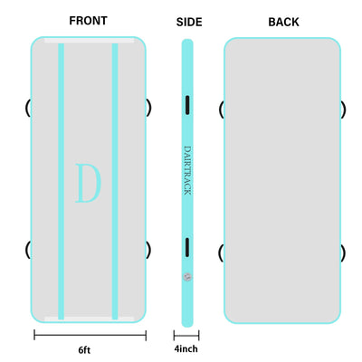 DAIRTRACK Inflatable Gymnastics Air Mat 10ft/13ft/16ft/20ft Tumble Track Tumbling Mats for Home Use/Gym/Training/Cheerleading/Yoga/Water