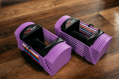 PowerBlock Sport 24 Adjustable Dumbbells, 3-24 lb. Durable Steel Build, Innovative At Home Workout Equipment, All-in-One Strength Training