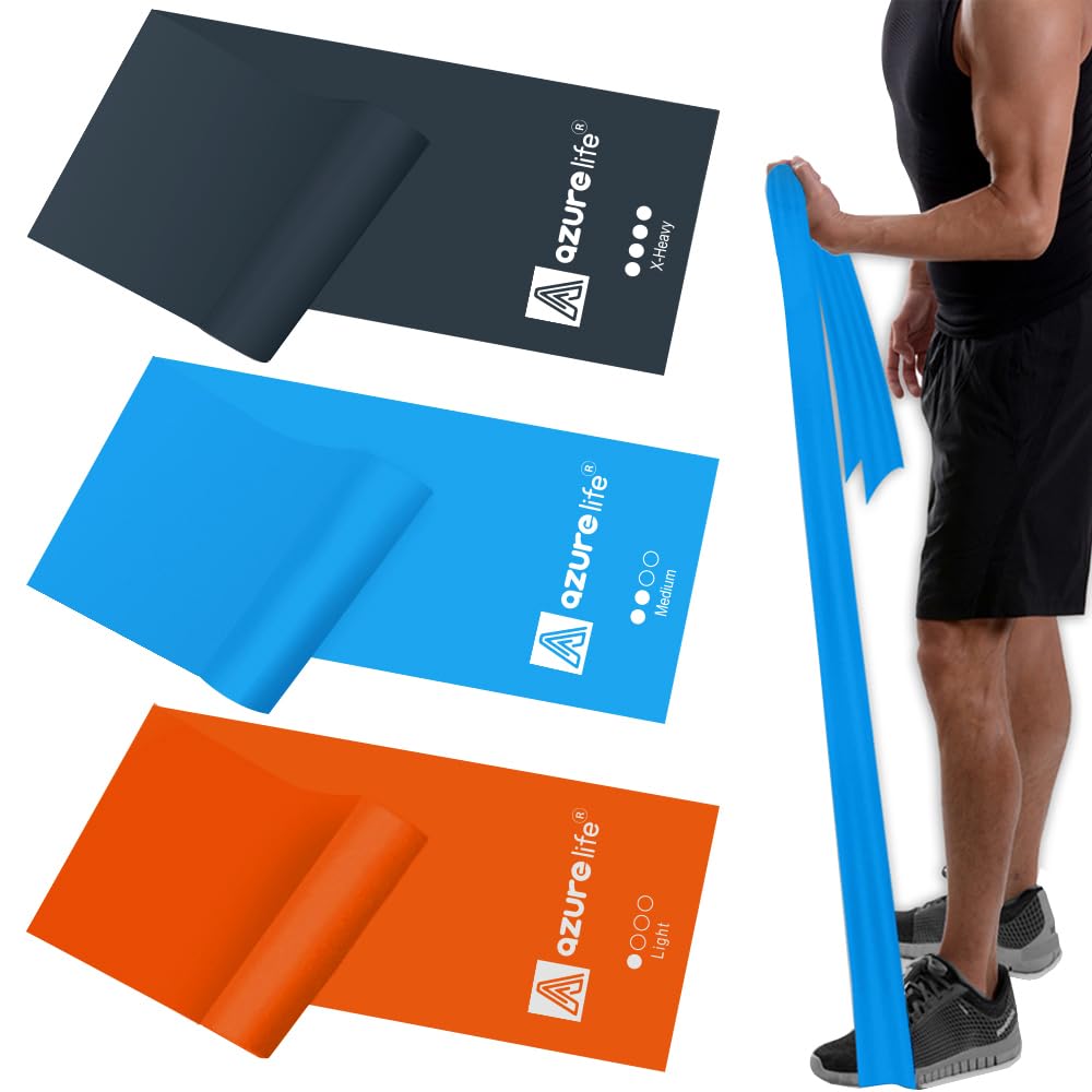 Resistance Bands,Professional Long Non-Latex Elastic Stretch Bands,Exercise Bands for Physical Therapy, Yoga, Pilates, Rehab, at-Home or The Gym Workouts, Strength Training