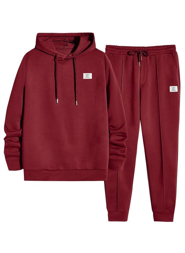 JMIERR Men's 2 Piece Outfits Hoodie Sweatshirt Tracksuit & Joggers Sweatpants Sweatsuit Set
