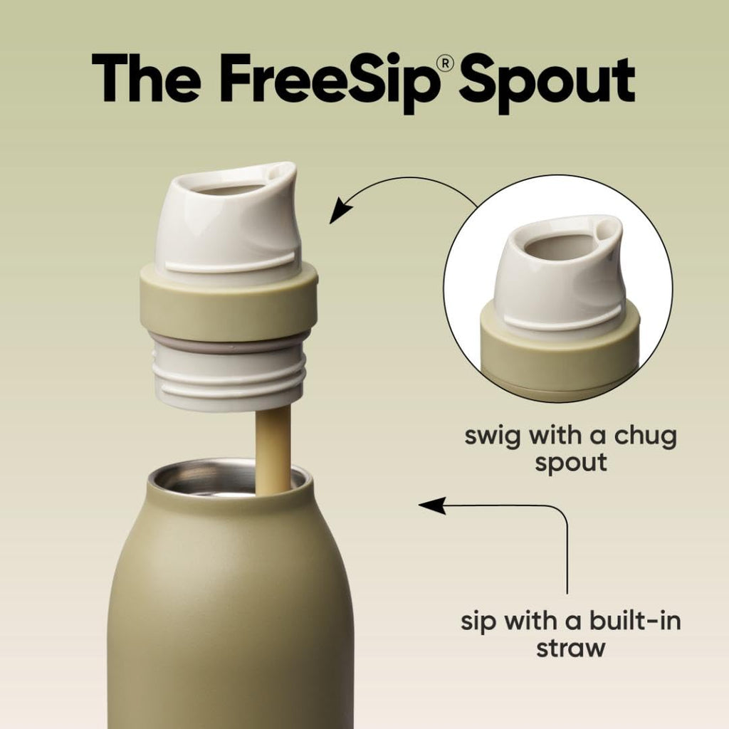 Owala FreeSip Twist Insulated Stainless Steel Water Bottle with Straw for Sports and Travel, BPA-Free, 24-oz, Purple/Purple (California Grapevine)