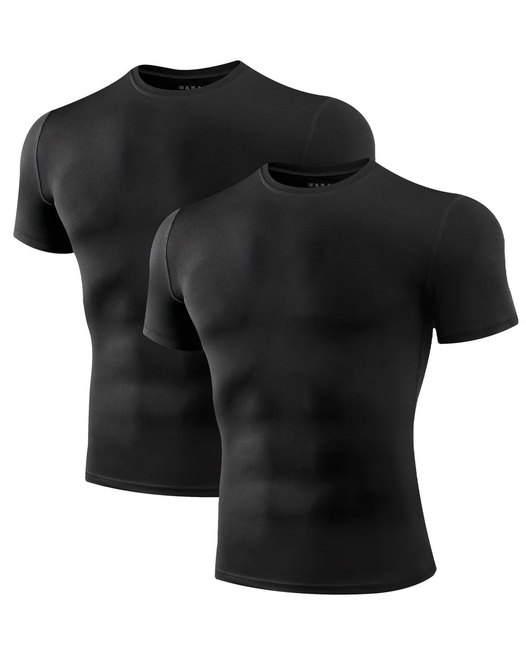 Niksa Men's Compression Shirts 1/2/4 Pack, Workout Gym Shirt Short Sleeve, Moisture Wicking Active Fit Base Layer T-Shirt