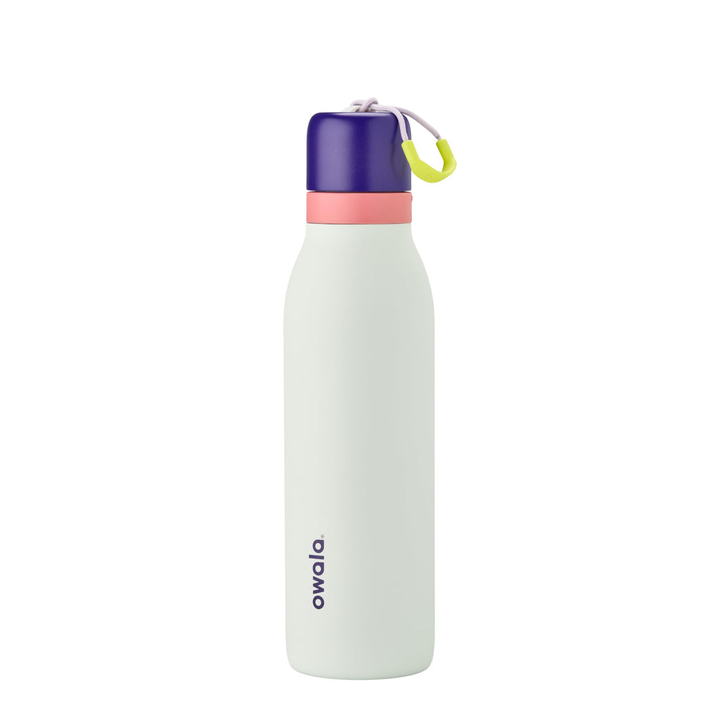 Owala FreeSip Twist Insulated Stainless Steel Water Bottle with Straw for Sports and Travel, BPA-Free, 24-oz, Purple/Purple (California Grapevine)