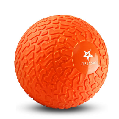 Yes4All Upgraded Fitness Slam Medicine Ball 10lbs for Strength, Power Workout | Exercise, Workout Ball | Orange Beast