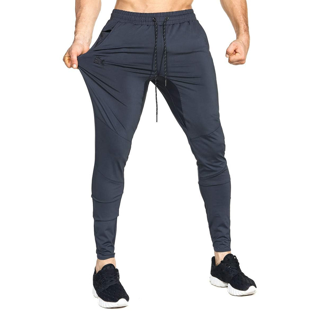 BROKIG Mens Lightweight Gym Jogger Pants,Men's Workout Sweatpants with Zip Pocket