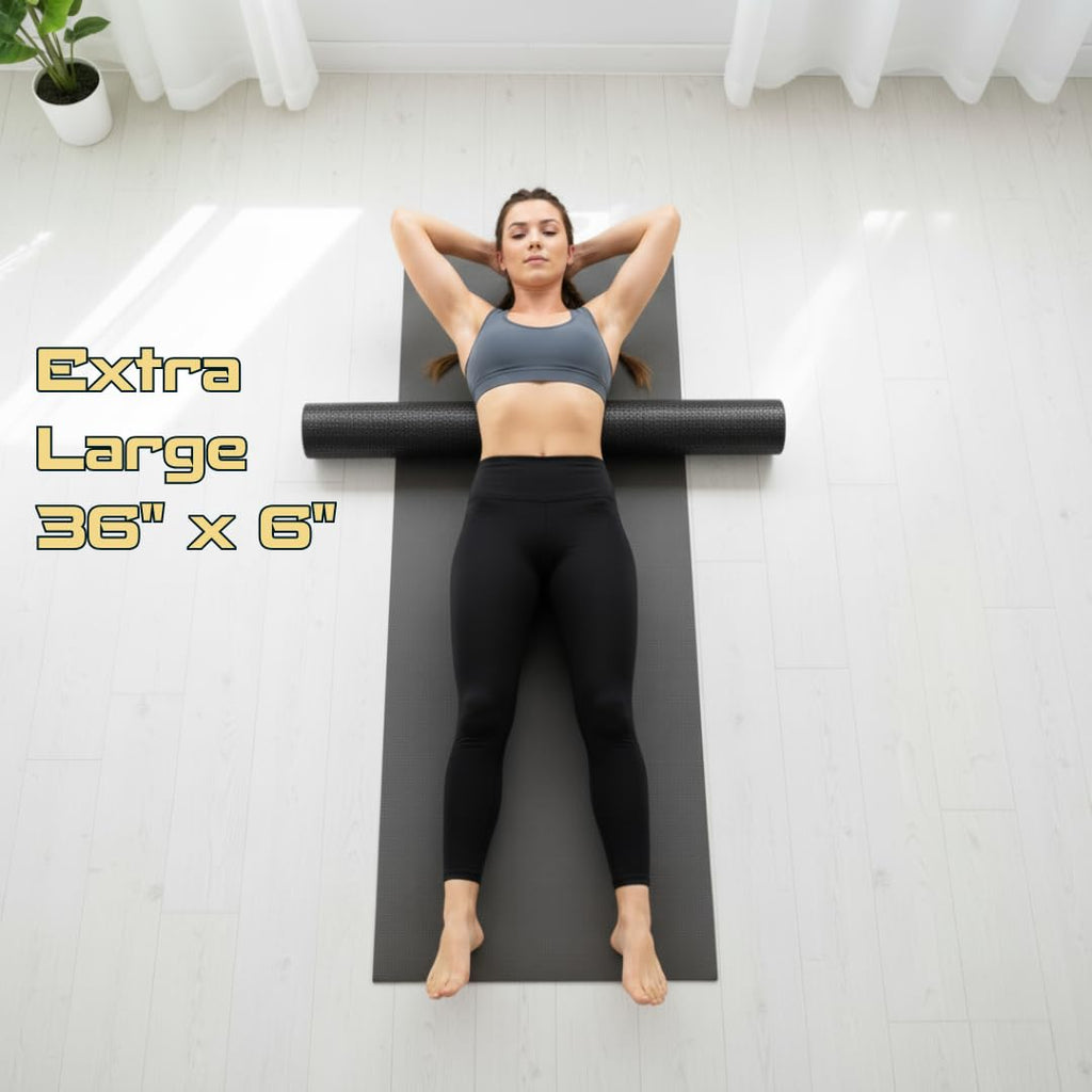 Fitizen Foam Roller – Muscle Massage Rehab Stiff Back Pain Physical Therapy Deep Tissue Firm Exercise Equipment Home Gym Stress Yoga Pilates for The Fit Citizen by FitNation