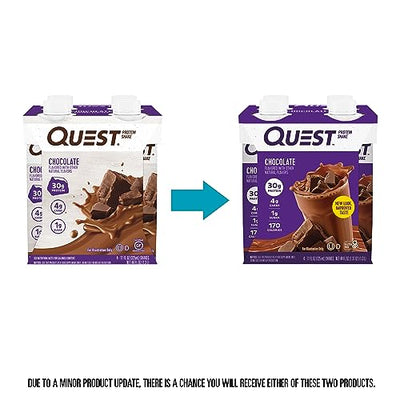 Quest Nutrition Ready to Drink Salted Caramel Protein Shake, 30g Protein, 3g Net Carbs, Gluten Free, Keto Friendly, 11 fl.oz 4 Count(Pack of 3)