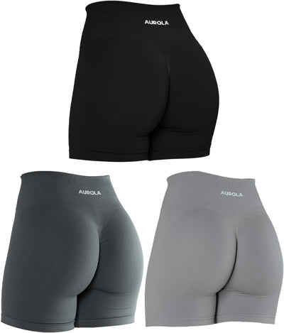AUROLA Intensify Workout Shorts for Women Seamless Scrunch Short Gym Yoga Running Sport Active Exercise Fitness Shorts