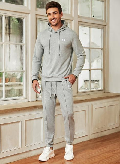 JMIERR Men's 2 Piece Outfits Hoodie Sweatshirt Tracksuit & Joggers Sweatpants Sweatsuit Set