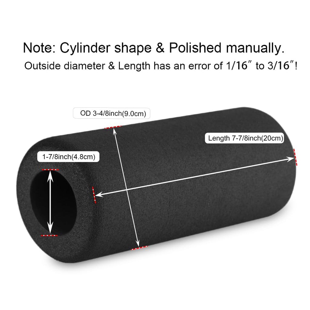 Sponge Foam Foot Pad Roller Pair, Used for Replacing Gym Exercise Equipment, Suitable for 1-inch Rod (Foam 5.12" X 2.76" Od X 0.87" Id)