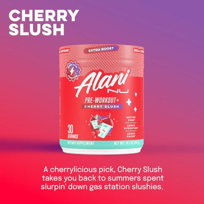 Alani Nu Pre Workout+ Powder Frozen Lemonade, Extra Boost, Sugar Free, 300mg Caffeine, L-Theanine, Beta-Alanine, Citrulline, 30 Servings