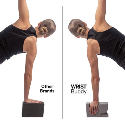 WRIST Buddy® Yoga Blocks 2 Pack | Ergonomic Hand-Shape Reduces and Prevents Wrist Pain | Enhances Comfort, Stability, and Grip Strength | EVA Yoga Accessories Set | Best Gifts