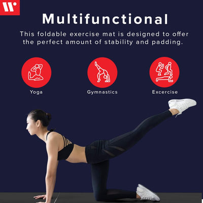 We Sell Mats - 4 ft x 6 ft x 2 - Personal Fitness & Exercise Mat for Home Workout - Lightweight and Folds for Carrying – All Purpose Gym Mat – Thick Mat for Yoga, Pilates, Stretches, Floor Exercises