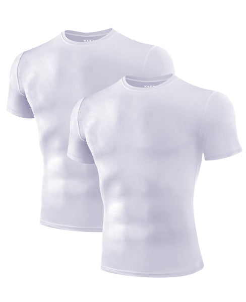 Niksa Men's Compression Shirts 1/2/4 Pack, Workout Gym Shirt Short Sleeve, Moisture Wicking Active Fit Base Layer T-Shirt