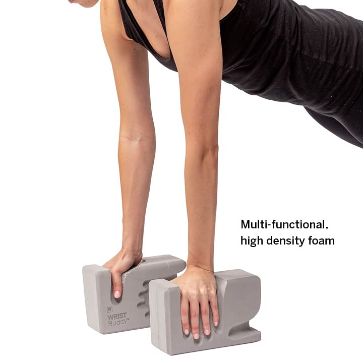 WRIST Buddy® Yoga Blocks 2 Pack | Ergonomic Hand-Shape Reduces and Prevents Wrist Pain | Enhances Comfort, Stability, and Grip Strength | EVA Yoga Accessories Set | Best Gifts