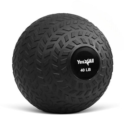 Yes4All Slam Balls, 10-40lb Weighted Ball Weight, Durable PVC Sand Filled Workout Dynamic Slam Ball for Core Strengthen