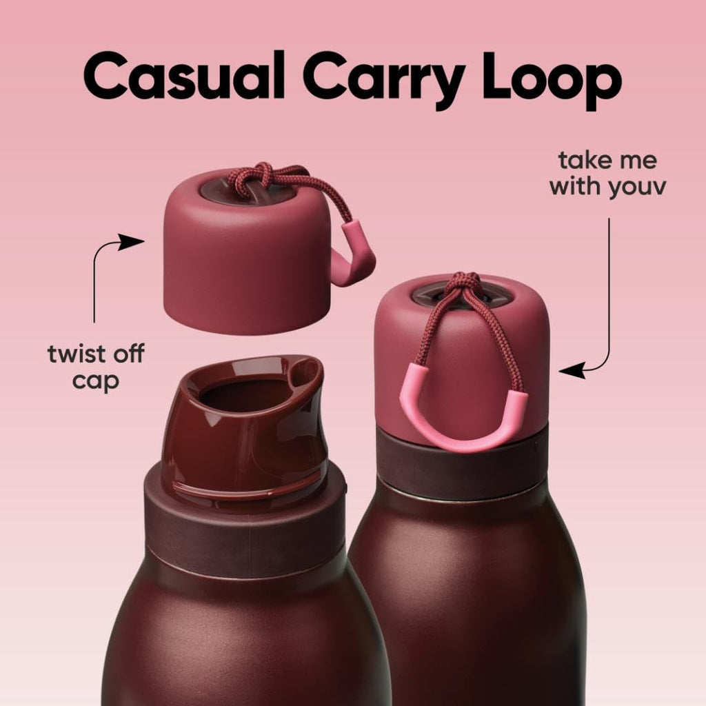 Owala FreeSip Twist Insulated Stainless Steel Water Bottle with Straw for Sports and Travel, BPA-Free, 24-oz, Purple/Purple (California Grapevine)