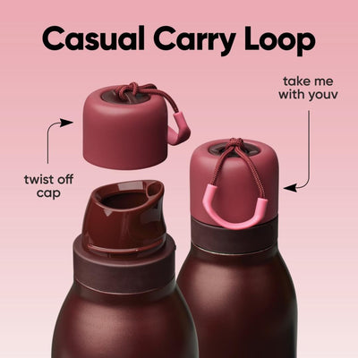 Owala FreeSip Twist Insulated Stainless Steel Water Bottle with Straw for Sports and Travel, BPA-Free, 24-oz, Purple/Purple (California Grapevine)