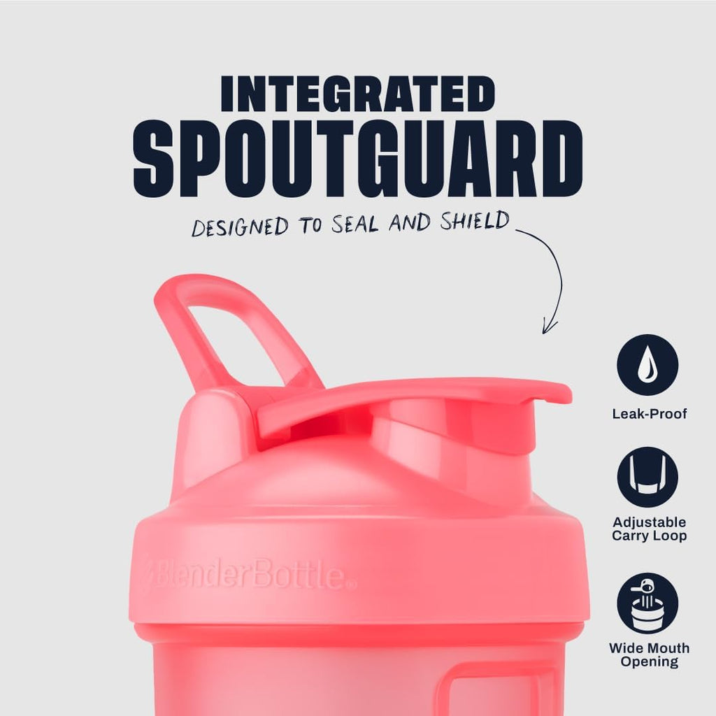 BlenderBottle Classic V2 Shaker Bottle Perfect for Protein Shakes and Pre Workout, 20-Ounce, Light Pink