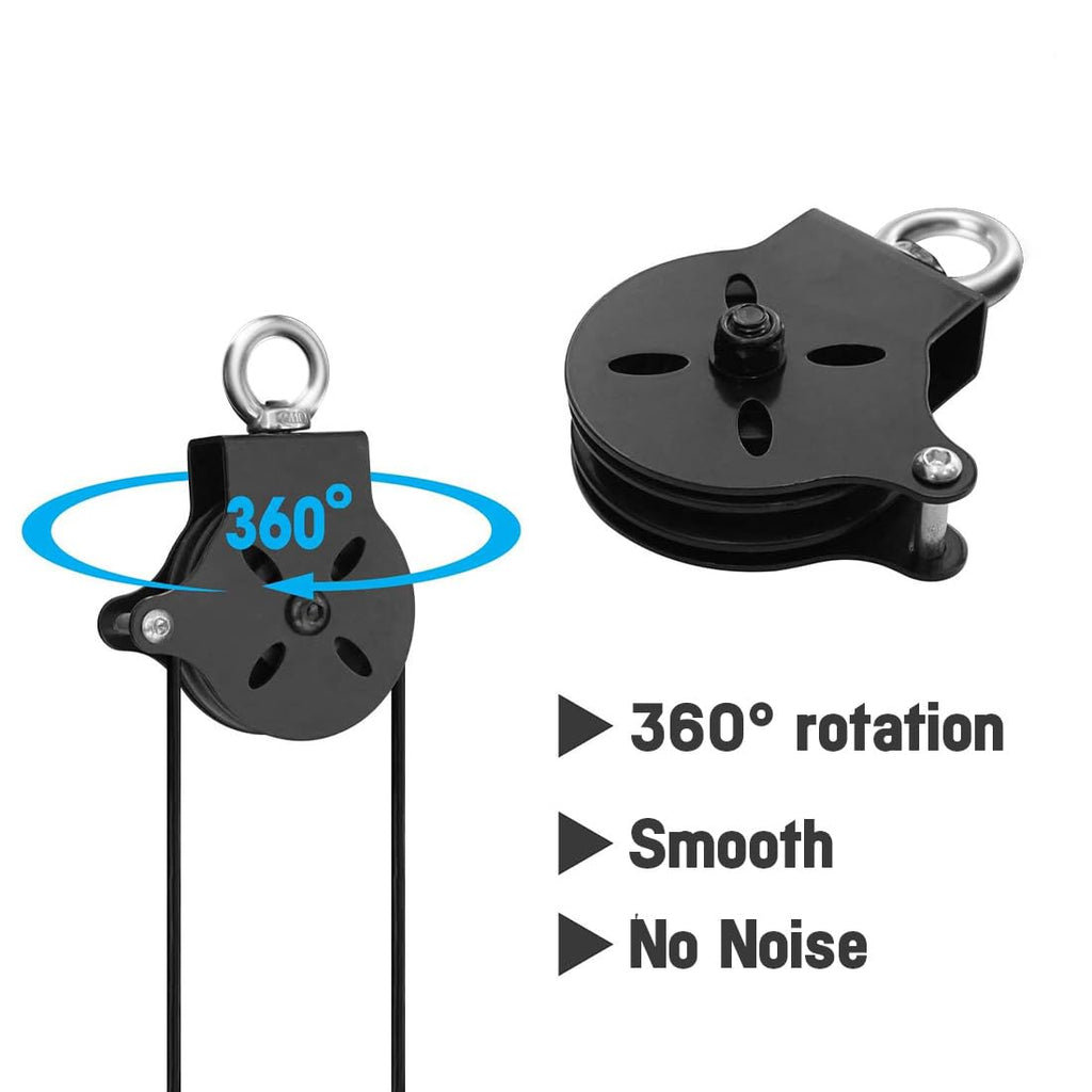 Yes4All Cable Machine Attachment, Row Handles, Tricep Rope, Straight Bar, V Bar, LAT Pulldown Accessories Load 880 LB for Home Gym