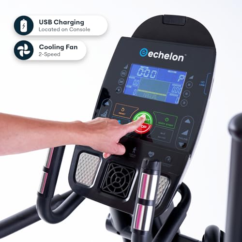 Echelon Ellipse Series – Light Commercial-Grade Ellipticals for Full-Body, Low-Impact Cardio with 32 Resistance Levels, 15 Incline Levels, 20” Stride, and 325 LB Weight Capacity