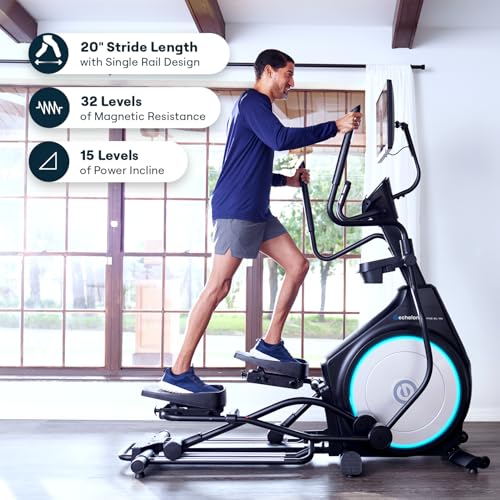 Echelon Ellipse Series – Light Commercial-Grade Ellipticals for Full-Body, Low-Impact Cardio with 32 Resistance Levels, 15 Incline Levels, 20” Stride, and 325 LB Weight Capacity