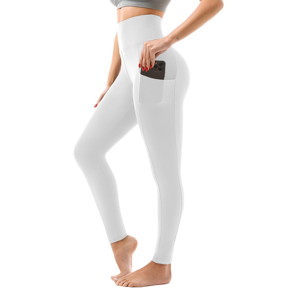 SINOPHANT High Waisted Leggings with Pockets Women, Full Length Capri Buttery Soft Stretchy Yoga Pants