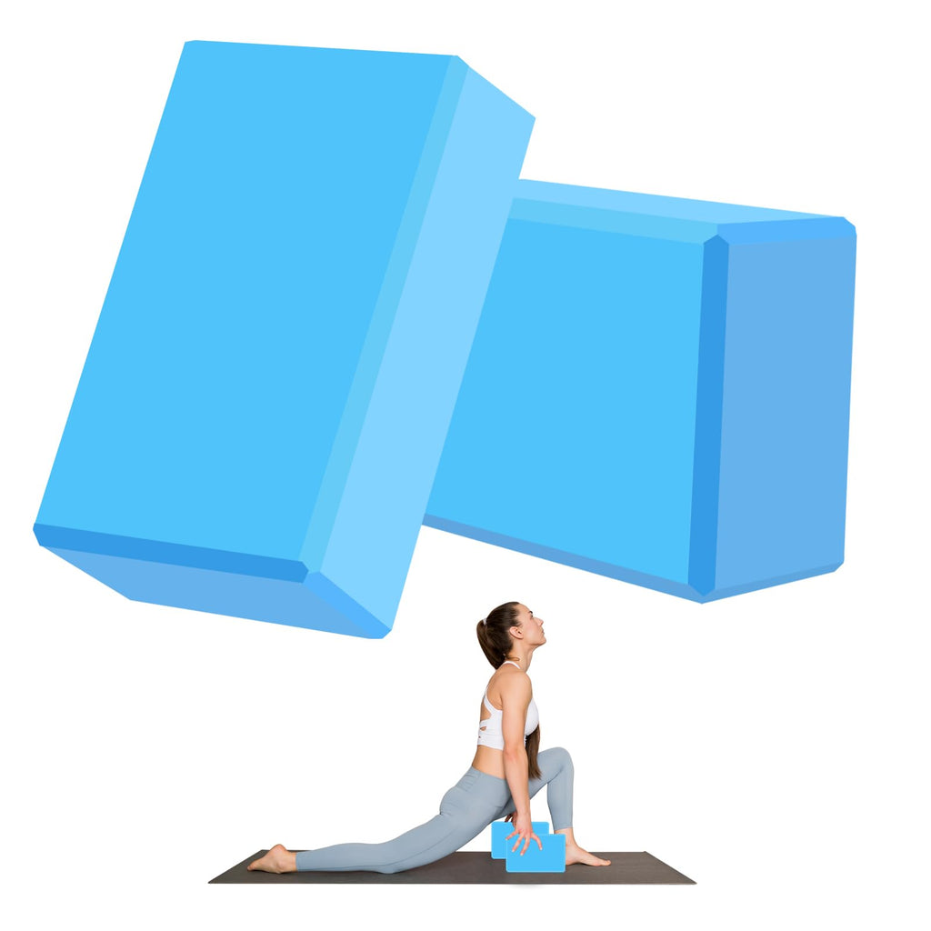 9"x6"x3" Yoga Blocks, Soft Non-Slip Surface Premium Foam Blocks, Supportive, Lightweight, Odor Resistant, Yoga Accessories for Pilates Meditation General Fitness Stretching Toning