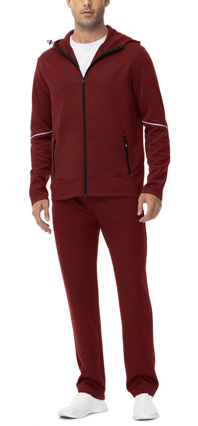 Rdruko Men's Track Sweat Suits 2 Piece Set Sweatsuits Tracksuits Jogging Workout Gym Athletic Suits with Hood