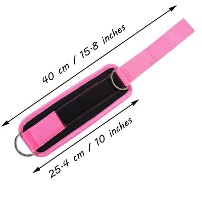 Ankle Straps Ankle Resistance Bands Wrist Cuffs Padded Straps Adjustable Fitness Glute Kickback D-Ring for Cable Machine Gym Foot Leg Training Brace Support 1 Pair