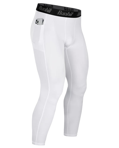 Runhit Mens Compression Pants Running Tights Pockets Sports Leggings Spandex Workout Cycling Athletic Thermal
