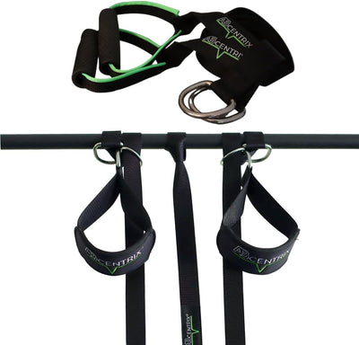 AbSling 2.0 – Premium Hanging Suspension Trainer for Core & Upper Body Strength Training | Heavy-Duty Gym-Grade Ab Slings for Hanging Leg Raises, Abdominal Workouts & Six-Pack Sculpting | Cutting-Edge Two-Pulley Training System Makes Strengthening Easier