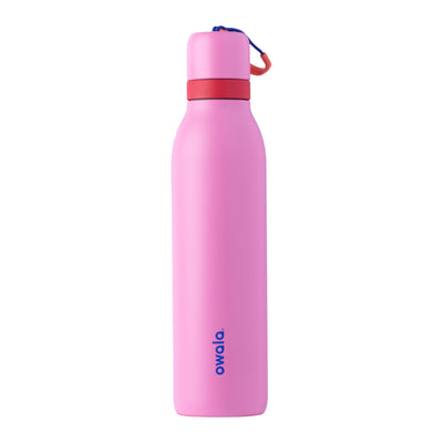 Owala FreeSip Twist Insulated Stainless Steel Water Bottle with Straw for Sports and Travel, BPA-Free, 24-oz, Purple/Purple (California Grapevine)