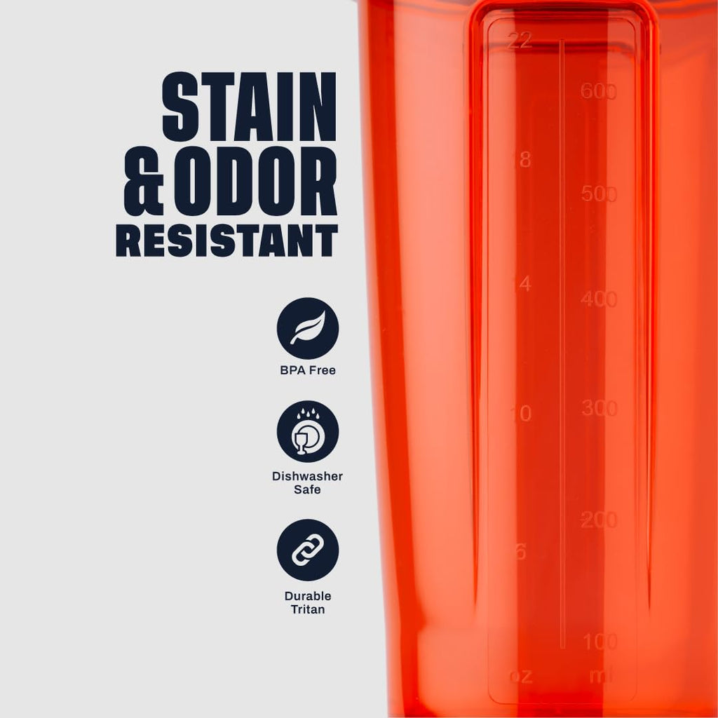 BlenderBottle Shaker Bottle Pro Series Perfect for Protein Shakes and Pre Workout, 28-Ounce, Black